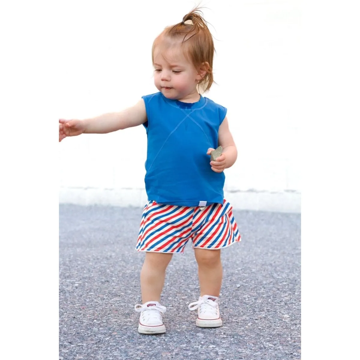 Summer Leisure Shorts- Americana Stripes