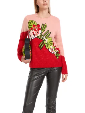 Sweater - Red/Pink/Floral