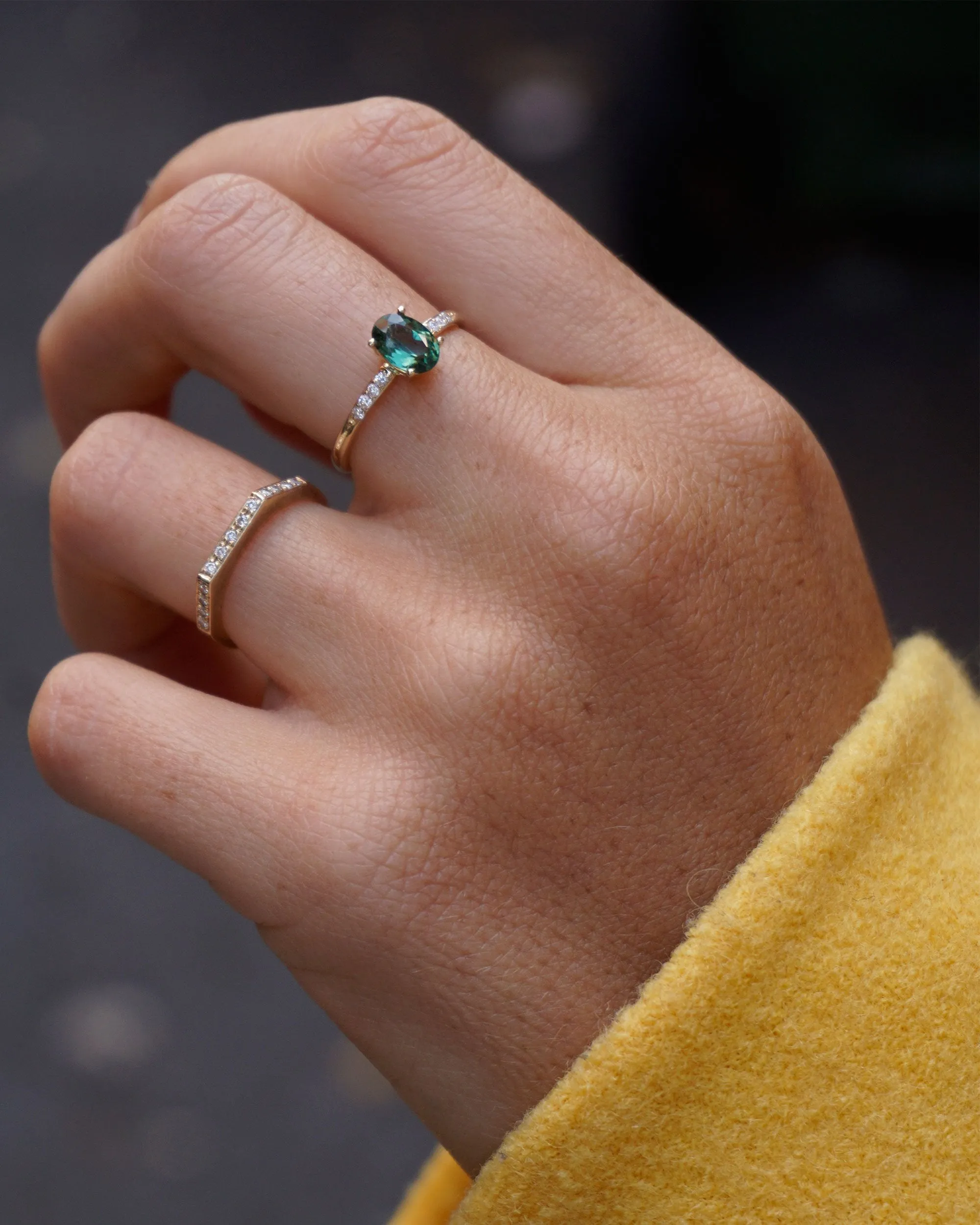 Theory 2 Ring in 14k Yellow Gold with lab grown Diamonds