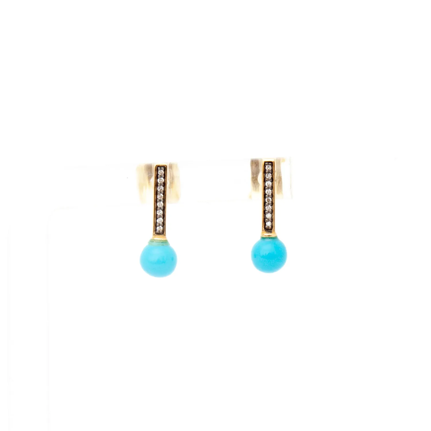 Turquoise Stx and Stones Studs