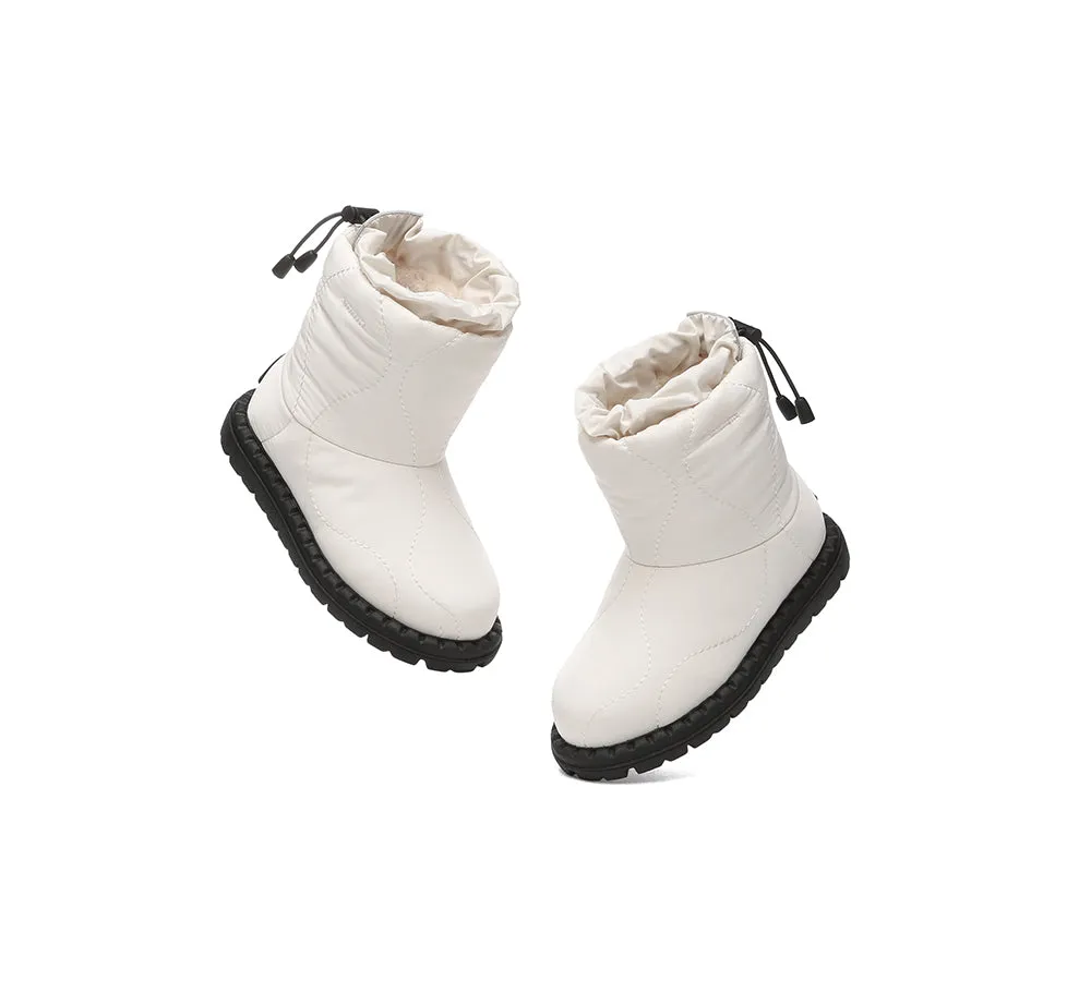 UGG Kids Boots Sheepskin Wool Waterproof Drawstring Boots Sonita