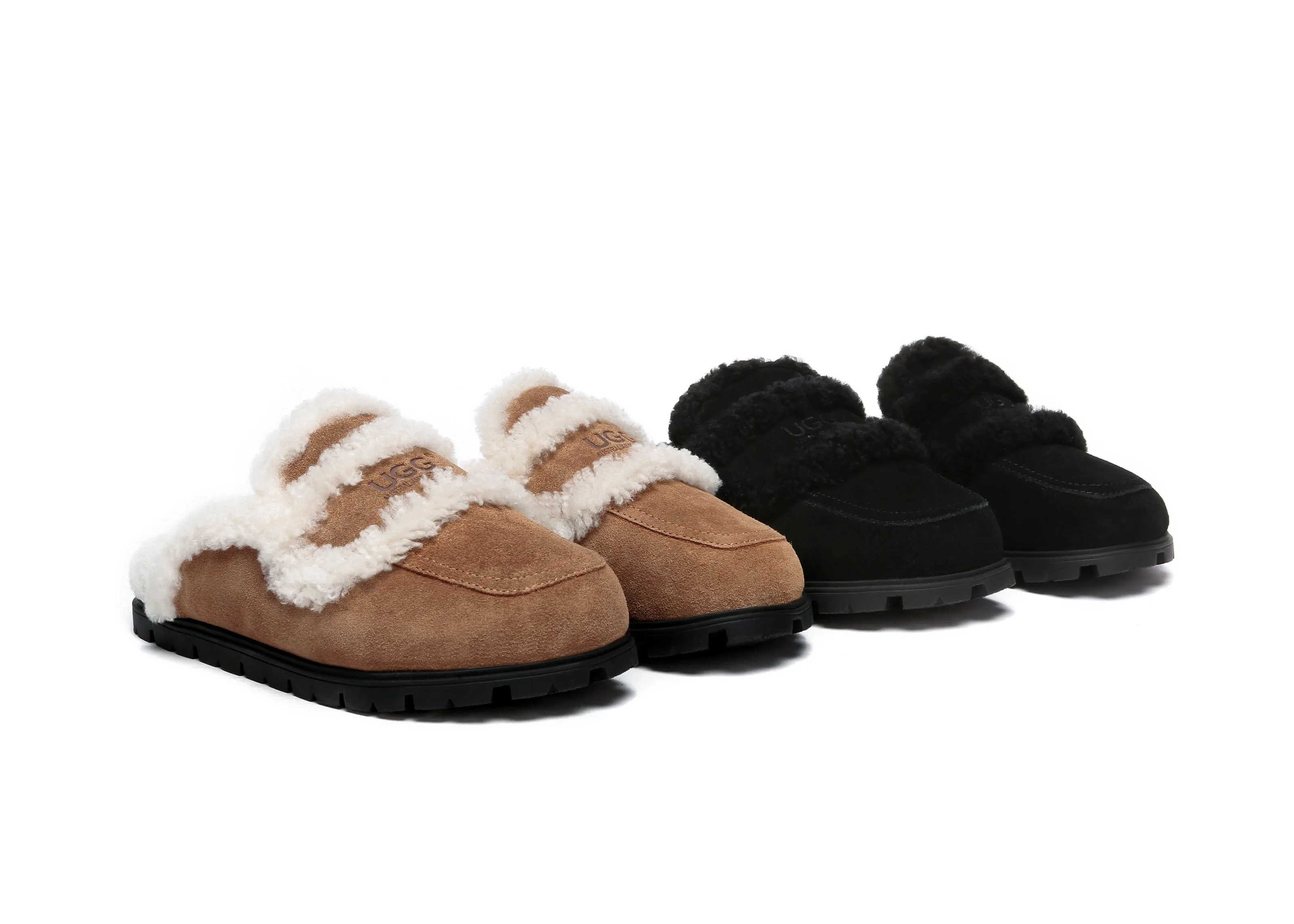 Ugg Slippers Sheepskin Wool Shearling Lined Remi