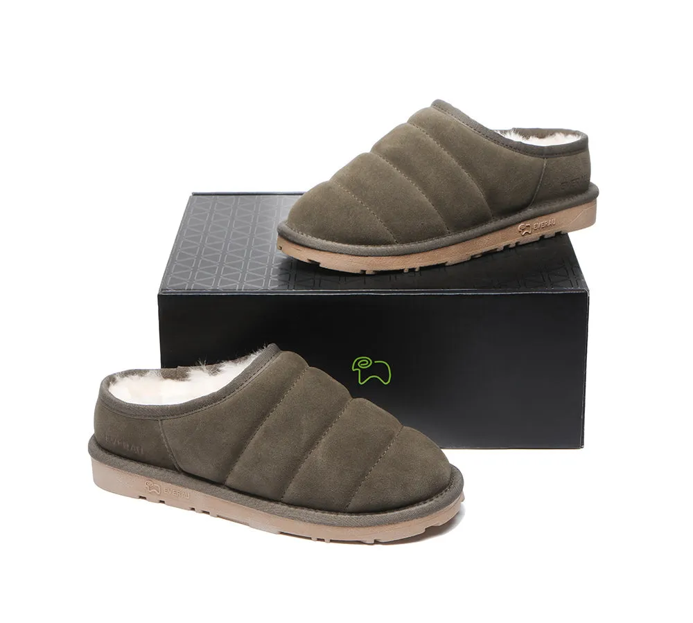 Ultra Puffer Style Women Sheepskin Wool Slippers