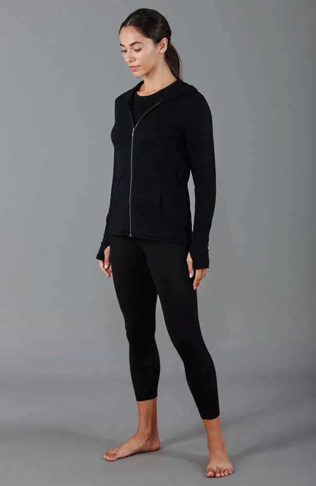 Womens Heavyweight Merino Activewear Hooded Jumper